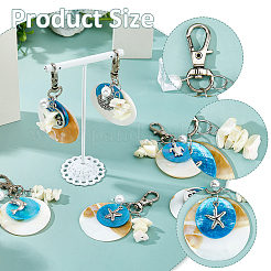 10 шт. 5 стиля подвесных украшений из натуральных пресноводных ракушек&nbsp;HJEW-FH00145