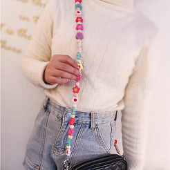 Taschenriemen aus gefärbten Holzperlen&nbsp;DIY-WH0304-729