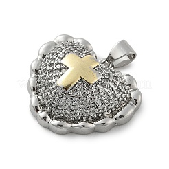 Латунные микро проложить кубического циркония подвески&nbsp;KK-C091-02B-PG