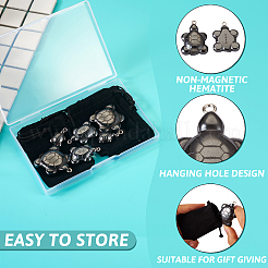 6 шт. 3 стильных подвески из немагнитного гематита&nbsp;G-TA0001-43