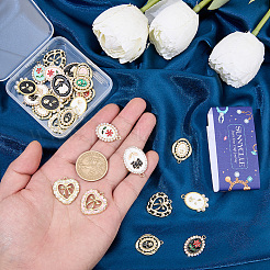 16pcs 8 styles de pendentifs en émail en alliage&nbsp;FIND-SC0023-26