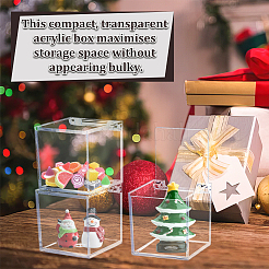 30 Stück quadratische transparente Minifiguren-Vitrine aus PS-Kunststoff&nbsp;ODIS-GA0001-85