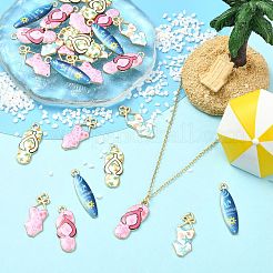 30шт 5 стиля подвески из цинкового сплава с эмалью&nbsp;FIND-CJ0005-33