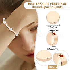 50pcs perles d'espacement en laiton&nbsp;KK-BBC0002-58