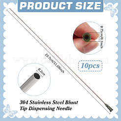 Edelstahl 304 mit Dosiernadel mit stumpfer Spitze aus Kunststoff&nbsp;LS-FIND-WH0126-590