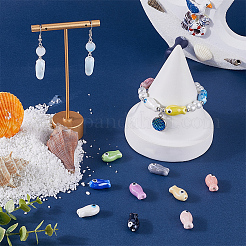 48шт 12 цвета фарфоровые керамические бусины ручной работы нити&nbsp;PORC-SC0001-14