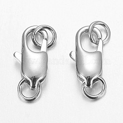 Platin Messing Karabinerverschlüsse für Schmuck machen&nbsp;X-KK-KK802-P
