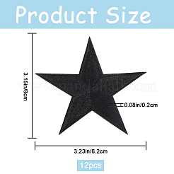 12 шт. аппликации для вышивки на ткани в форме звезды&nbsp;PATC-GF0001-33A