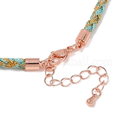 Изготовление ожерелий из круглого нейлонового хлопкового шнура диаметром 3.5 мм&nbsp;NJEW-C106-03RG