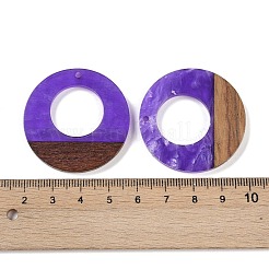 Pendentifs en résine & en bois&nbsp;WOOD-F015-14A