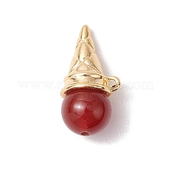 4 шт. 4 стиля подвески в виде мороженого из натурального сердолика&nbsp;PALLOY-TA00225