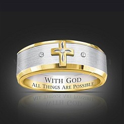 Kreuzmusterlegierung mit Kristall-Strass-Fingerringen&nbsp;FS-WGFD5E9-02