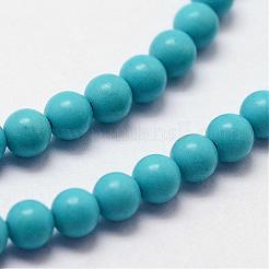 Filo di perline turchesi sintetici&nbsp;G-N0210-02-2mm