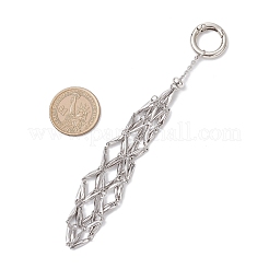 Подвесной мешочек из нержавеющей стали 304 в технике макраме с пустым держателем для камней&nbsp;AJEW-JB01414-02