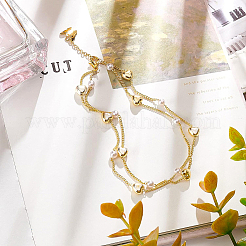 Набор для самостоятельного изготовления ожерелья из сердечек и бусин-имитаторов&nbsp;DIY-BC0004-73