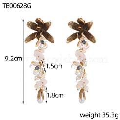 Blumen-Ohrstecker aus Messing&nbsp;STAS-OY015-40G