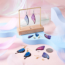 Набор для самостоятельного изготовления сережек-капель в форме крыльев бабочки&nbsp;DIY-FW0001-20