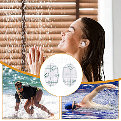 140 шт. 2 вида водонепроницаемых наклеек на уши из искусственной кожи для младенцев&nbsp;AJEW-GA0008-18B