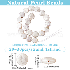 1 нить натуральных бусин из жемчуга Кеши&nbsp;PEAR-LT0001-19