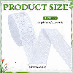 Ruban de dentelle de coton&nbsp;SRIB-WH0011-489A