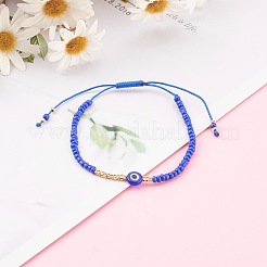 Bracelets réglables de perles tressées avec cordon en nylon&nbsp;BJEW-JB06023-03