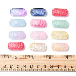 72 шт. 12-цветные прозрачные стеклянные подвески-соединители&nbsp;GLAA-FS0002-11