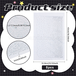 Rhinestone de vidrio hotfix&nbsp;LS-DIY-WH0589-69B-01