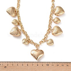 Ожерелья-нагрудники в виде цветка из сплава с текстурой в виде сердца для женщин&nbsp;LS-NJEW-S458-01G