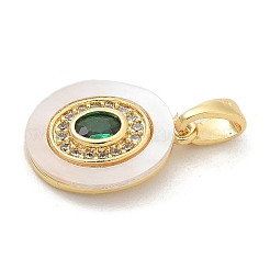 Подвески из латуни с микропаве из циркония&nbsp;KK-M303-02G-05