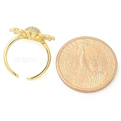 Латунные кольца из манжеты с прозрачным цирконием&nbsp;LS-RJEW-M029-01G