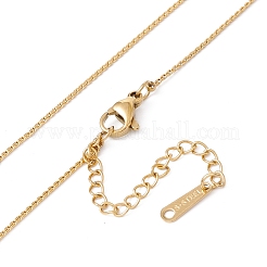 Прямоугольное ожерелье со стразами и зеленым папоротником&nbsp;NJEW-G074-46G