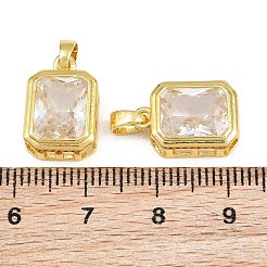 Ciondoli in ottone con pavé di zirconi chiari&nbsp;CU-CBAA571-15G