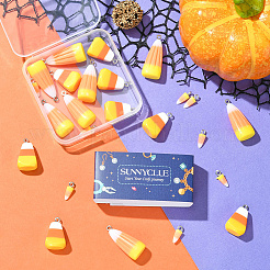 24шт 3 стиля Хэллоуин непрозрачные подвески из смолы&nbsp;RESI-SC0006-32