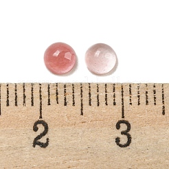 Quarzo della ciliegia cabochon in vetro&nbsp;G-H309-03-10