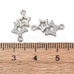 Ciondoli connettore in ottone con micro pavé di zirconi chiari&nbsp;KK-L270-05P