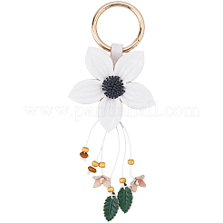 Брелок из кожи и сплава&nbsp;HJEW-WH20022-04A-01