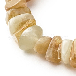Pulseras elásticas de cuentas de chip de jade xinyu natural para regalo de joyería&nbsp;BJEW-JB06670