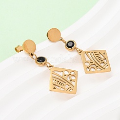 Серьги-гвоздики из нержавеющей стали 304&nbsp;EJEW-F393-10G