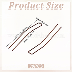30 шт. заколки для волос из нержавеющей стали 304&nbsp;OHAR-GA0001-12B