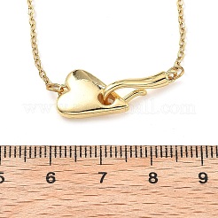 Ожерелья с подвеской в форме сердца из нержавеющей стали 304 для женщин&nbsp;LS-NJEW-D288-01G