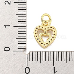 Cuore in ottone con ciondoli in zirconi&nbsp;KK-Q814-07G
