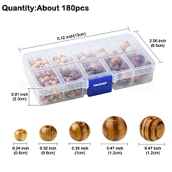 192 шт. натуральные необработанные деревянные бусины&nbsp;WOOD-YW0001-47