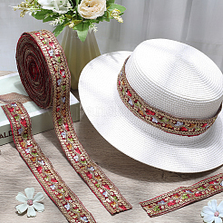 Nastro di paillettes ricamato in poliestere&nbsp;OCOR-WH20003-39D