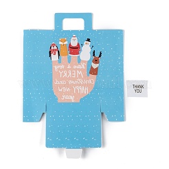 Sac cadeau en papier kraft créatif pliable rectangle thème noël&nbsp;CON-B002-02D