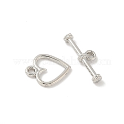 Застежки-тоглы из сплава в форме сердца&nbsp;FIND-B047-04P