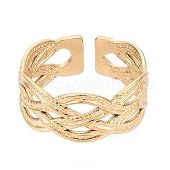 Anillos de puño abiertos de acero inoxidable 304 para mujer&nbsp;STAS-N125-26D-G