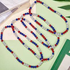 Collane di perline rotonde in argilla polimerica con strass&nbsp;NJEW-SW00049-02