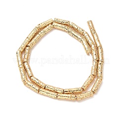 Fili di perle di roccia lavica naturale elettrodeposta&nbsp;G-G984-02KCG