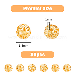 80 шт. Латунные бусины&nbsp;KK-DC0004-22
