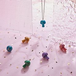 7шт 7 цвета подвески из натурального кварца&nbsp;G-SZ0002-21